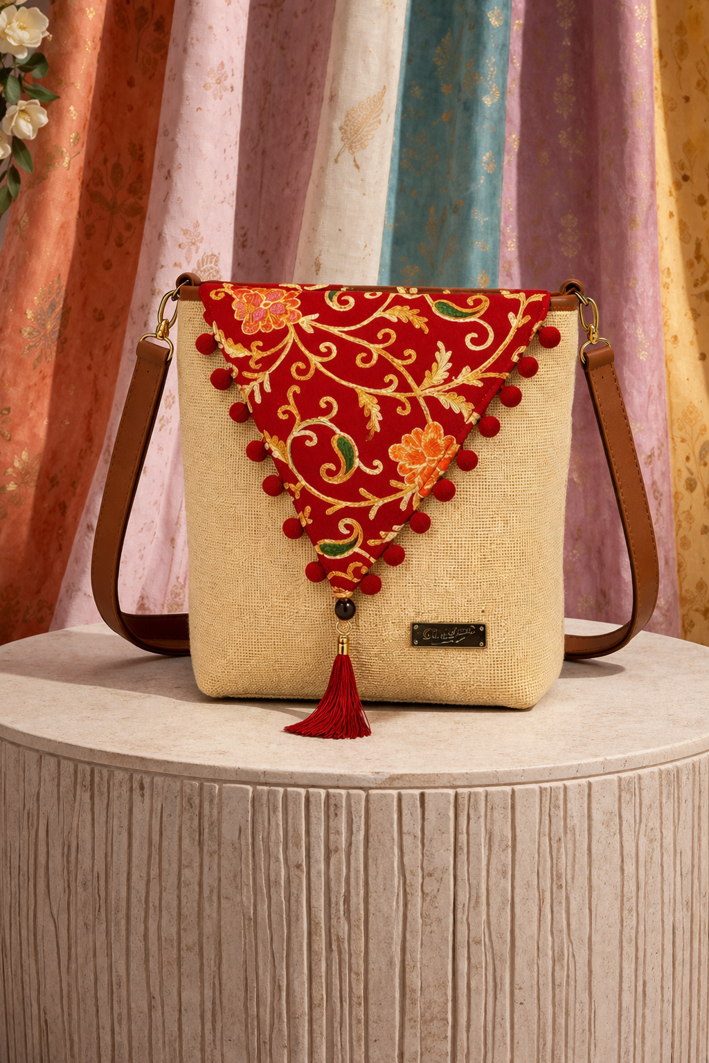 Handicraft Jute Sling Bag for woman
